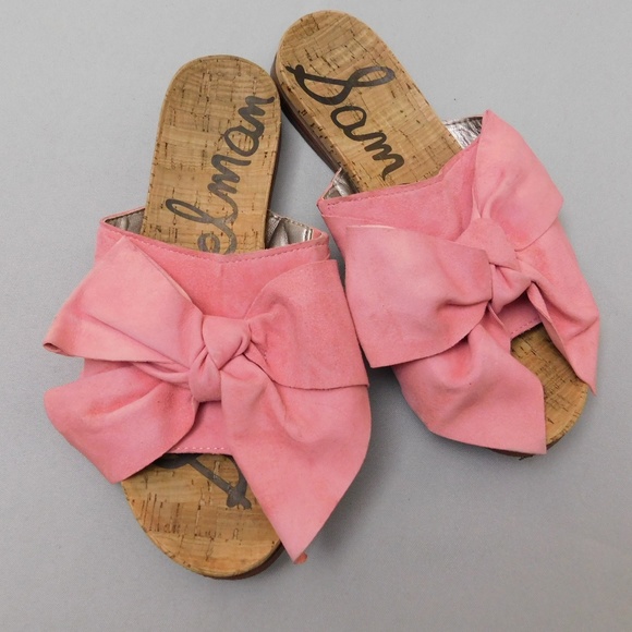 Sam Edelman Shoes - Sam Edelman Pink Bow slide sandal